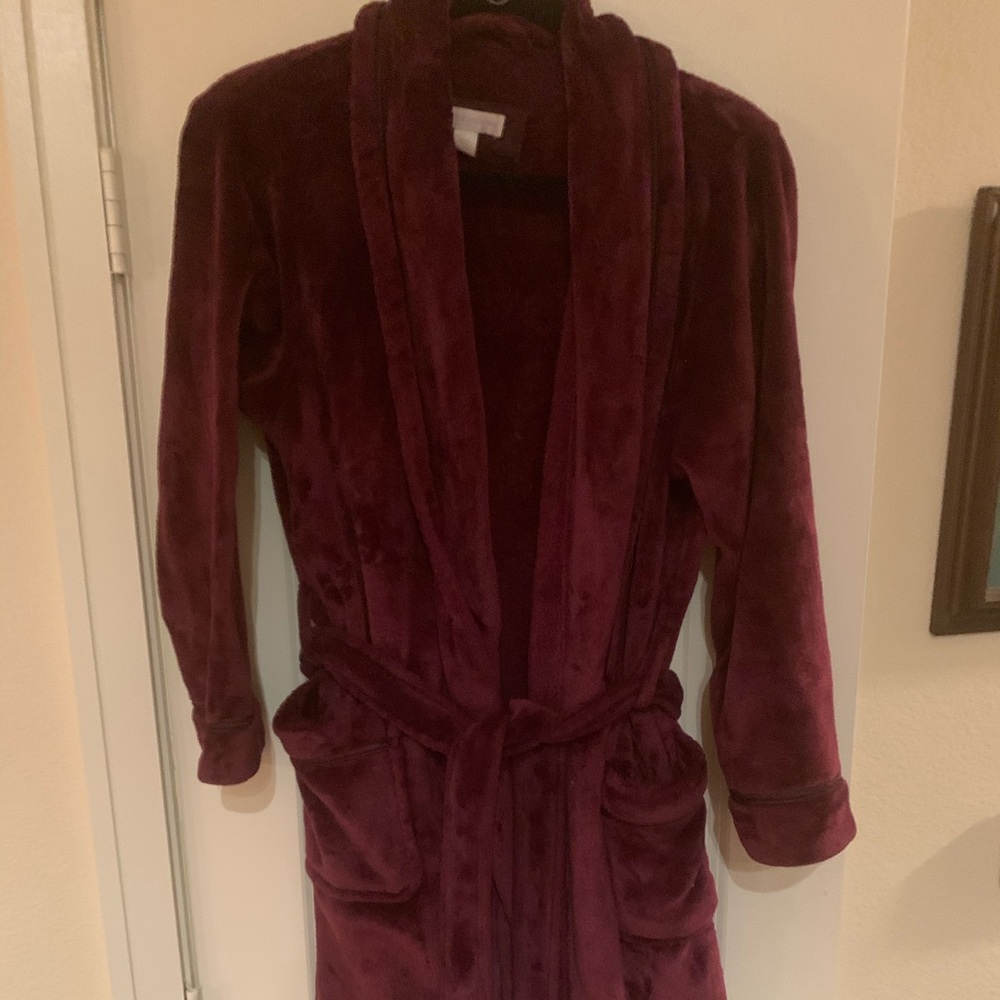 Eggplant plush robe